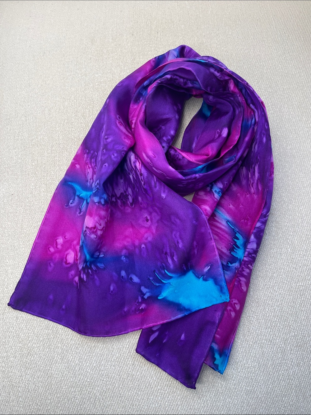 S09. 100% SILK SCARF 10 x 58